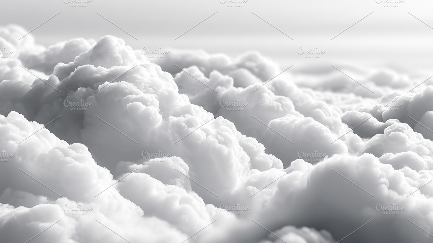 Fluffy white clouds in the sky, a Nature Photo by MistyDay