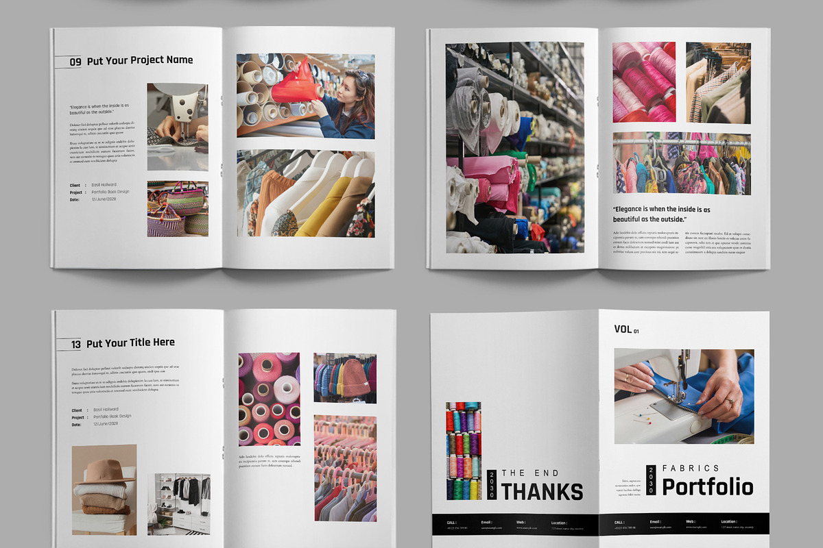 Fabrics Portfolio Layout, a Magazine Template by ContestDesign (Photo 3 of 3)
