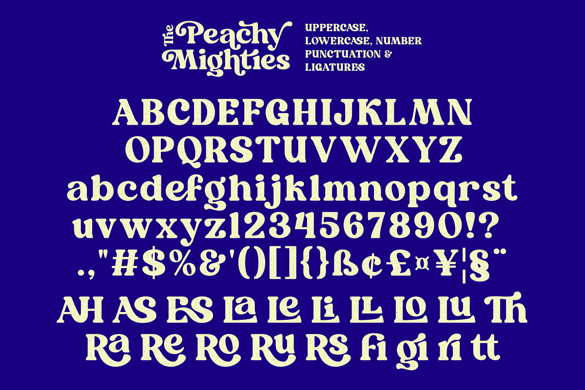 Peachy Mighties, a Serif Font by zeenesia (Photo 8 of 10)