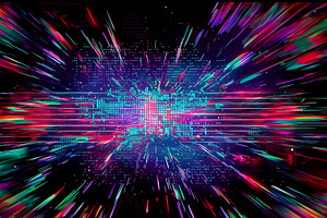 Retro 8-bit static noise background, a Photo by LiliGraphie