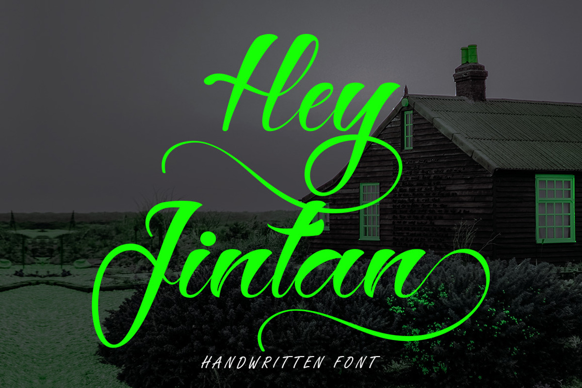 Hey Jintan, a Script Font by Gatype (Photo 1 of 10)