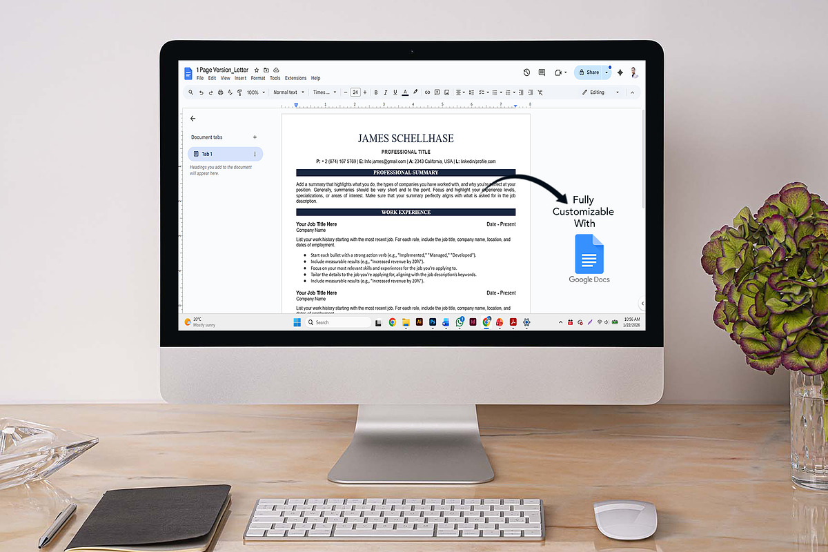 Modern ATS Resume Template in word, a Resume Template by Design_Xlab (Photo 3 of 10)