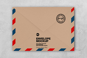 Kraft Envelope And 4x6 Card Mockups