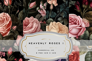 HEAVENLY ROSES. Seamless Bundle 1