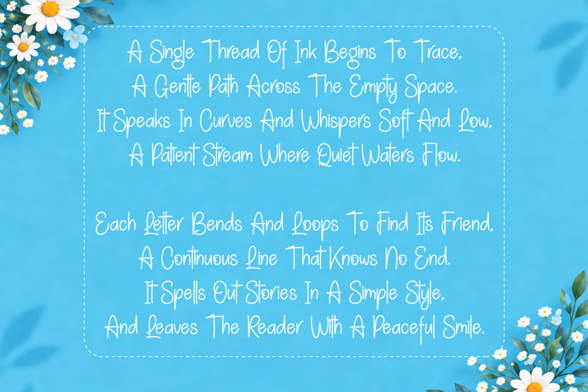 Lutheria- True Single Line, a Handwritten Font by Lemon Studio Type (Photo 4 of 4)