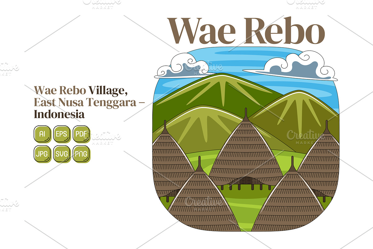 Indonesia Travel Vector Pack #03, an Illustration by MEDZ (Photo 7 of 7)