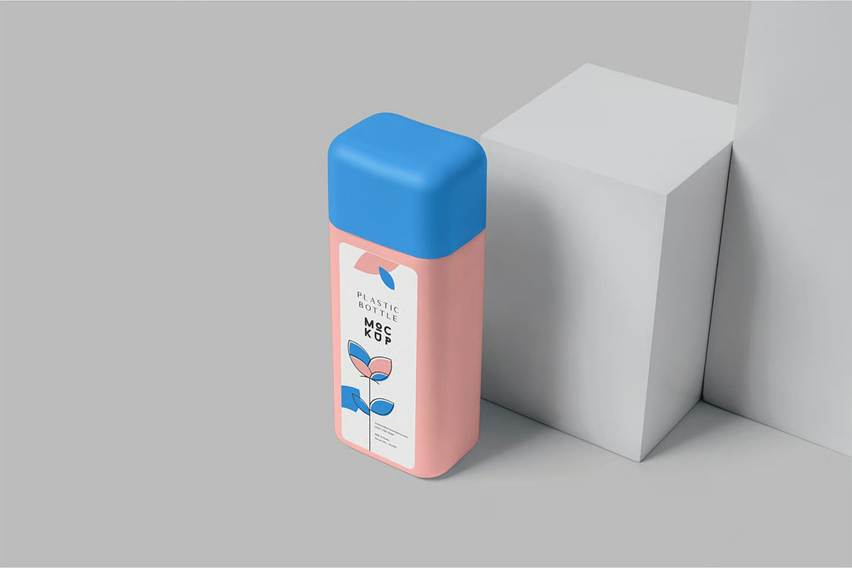 Rectangular Plastic Bottle Mockups, a Product Mockup by megostudi0 (Photo 2 of 7)
