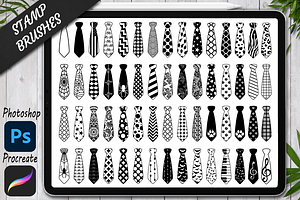 Necktie Stamps Brushes For Procreate