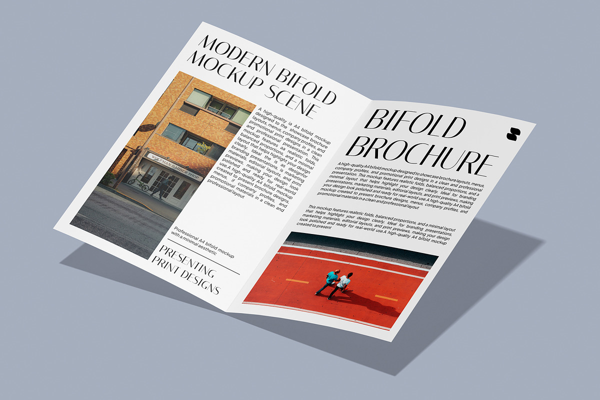 A4 Bifold Mockup, an Advertising Mockup by Unerispace (Photo 4 of 5)
