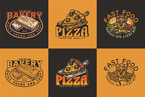 Bakery hand-drawn labels and badges, a Branding & Logo Template by Billah Hub