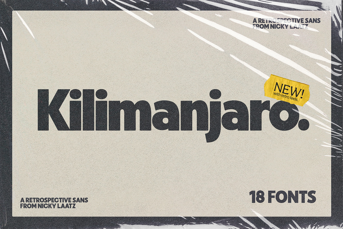 Kilimanjaro Sans (36 fonts), a Font by Nicky Laatz (Photo 1 of 75)