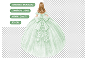 Sage Green Quinceanera Clipart, an Illustration by TatiMockup (Thumbnail 6 of 6)
