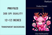 Watercolor Cute Pink Reindeer Clipar, an Illustration by SinaCreation (Thumbnail 6 of 7)