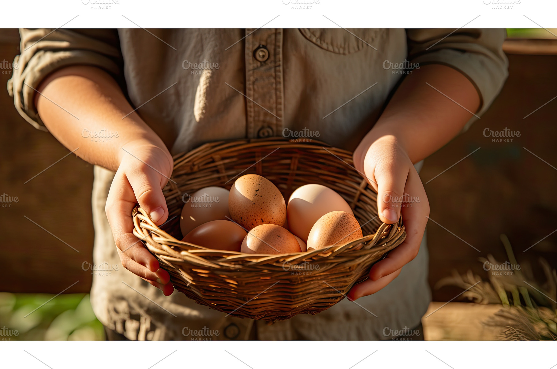 child brown eggs ai generated, a Background Photo by pikepicture