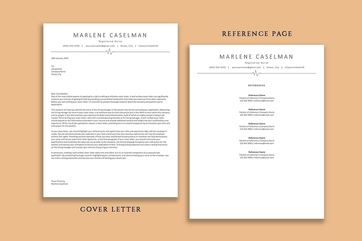 Nurse Resume Template Word, Pages, a Resume Template by VictoriousVita (Photo 4 of 7)