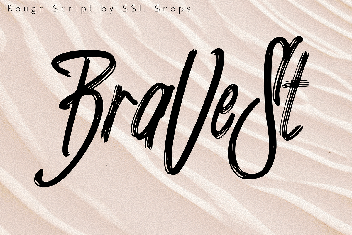 Bravest rough script font, a Script Font by SSI.Scraps (Photo 1 of 11)
