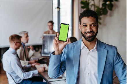Portrait of young businessman during, a Person Photo by HalfPoint