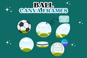 Ball Canva Frames Template Baseball, an Object Graphic by GraphiCarola (Thumbnail 1 of 6)