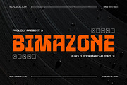 Bimazone - Bold Modern Sc-Fi Font, a Sans Serif Font by Typia Nesia (Thumbnail 1 of 12)