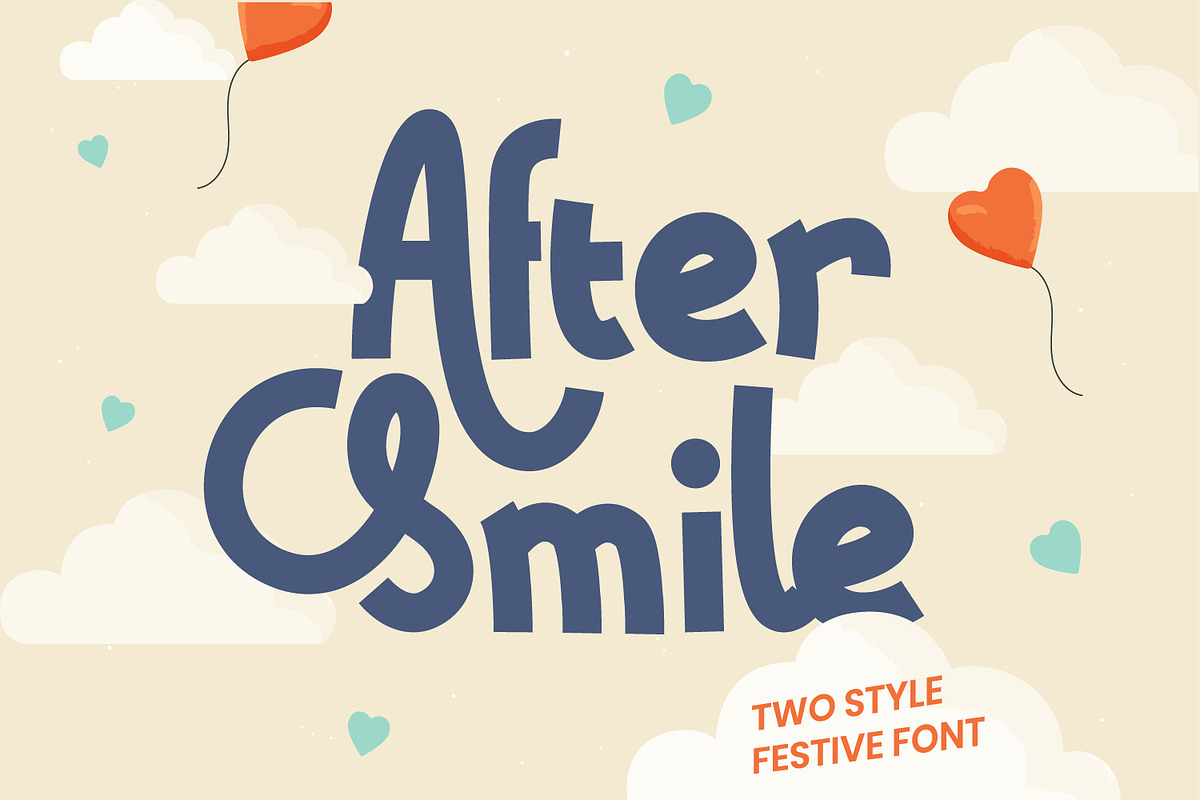 After Smile Festive Two Fonts, a Font by Helotype (Photo 1 of 3)