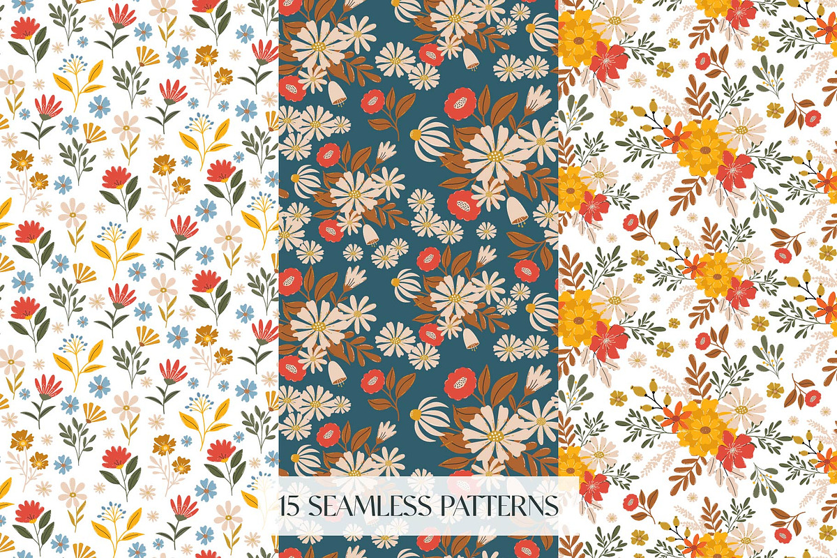 Blooming Season. Flowers & Patterns, a Decorative Illustration by EltaMaxArt (Photo 10 of 14)