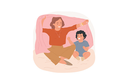 Happy together isolated cartoon, a Person Illustration by Visual Generation