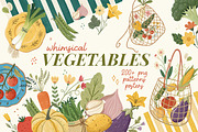 Whimsical Vegetables kit, an Object Graphic by Polli Deeva (Thumbnail 1 of 15)