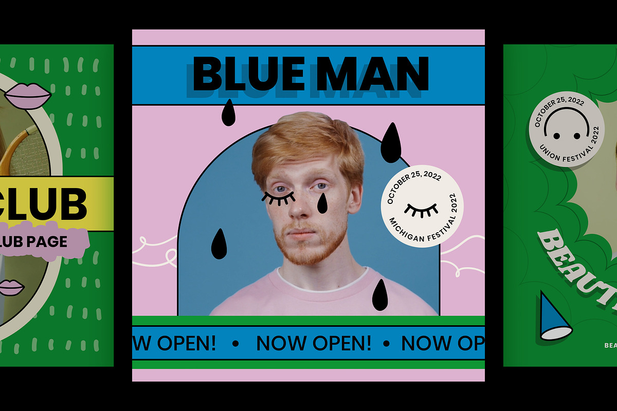 Retro Instagram Frames, a Social Media Template by Pixflow (Photo 3 of 11)