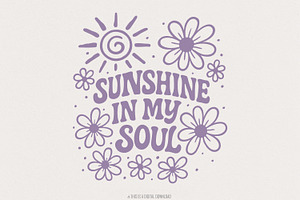 Sunshine In My Soul PNG, Retro, an Illustration by SharpMarketplace