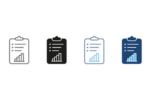 Clipboard With Checklist And Bar, an Object Illustration by Gentle Studio
