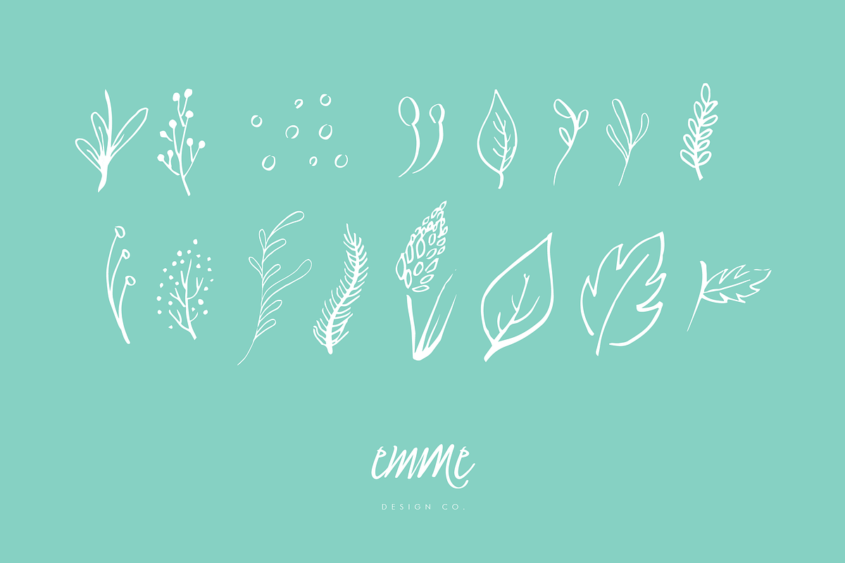 Hand-Drawn Leaves Set preview 4
