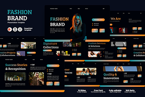 Fashion Brand - PowerPoint Template, a Presentation Template by QR Design Studio