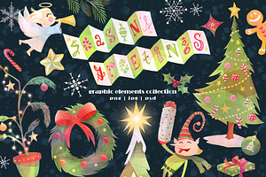 Season's Greetings Graphics Set