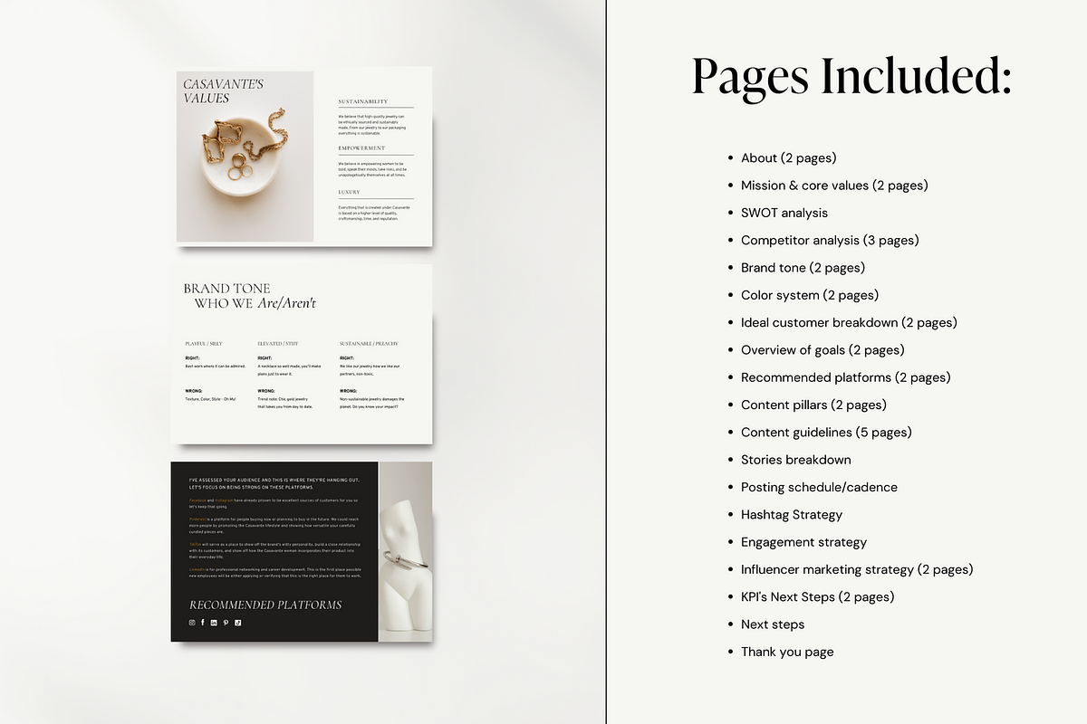 Social Media Strategy Template Canva, a Templates & Theme by Anessta & Co (Photo 3 of 9)