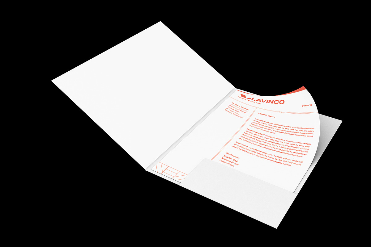 Red Minimal Letterhead, a Stationery Template by Neermana (Photo 2 of 4)