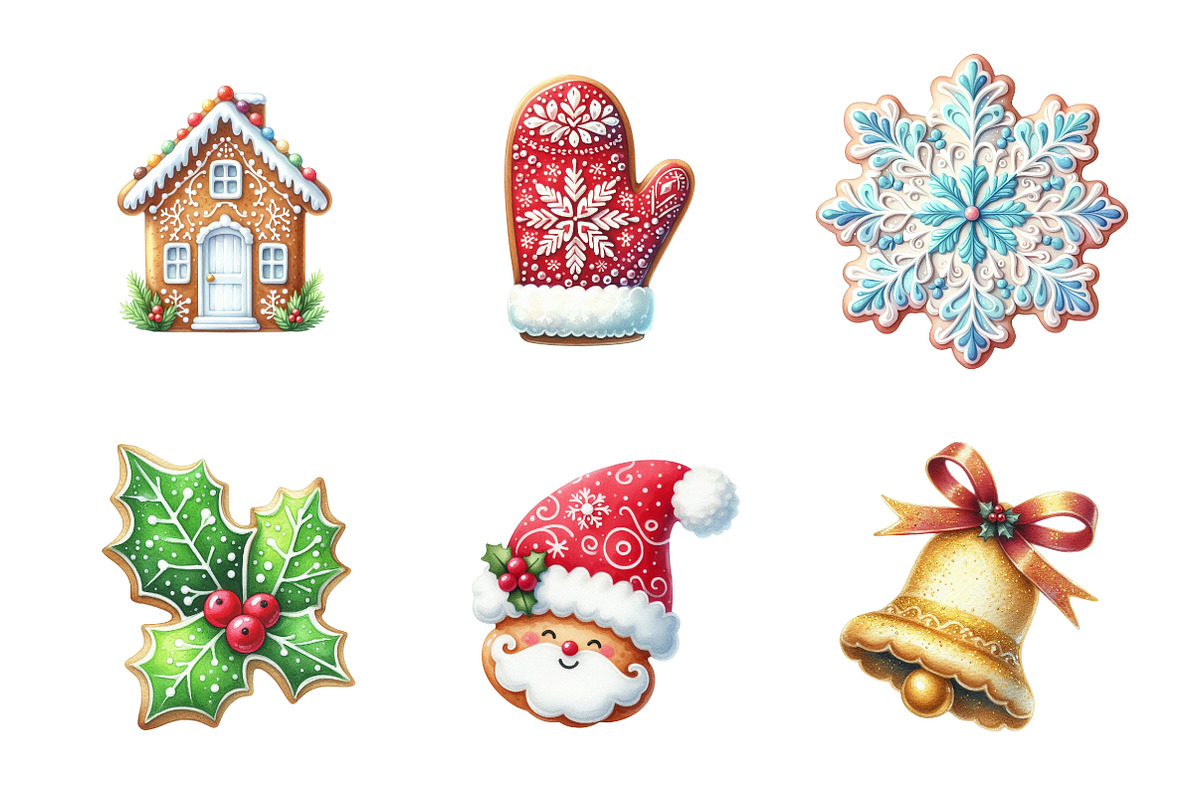 Christmas Cookies Clipart, an Illustration by Design Market (Photo 4 of 5)