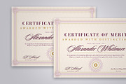 Burgundy Award Certificate Template, a Stationery Template by DesignerCandies (Thumbnail 3 of 4)