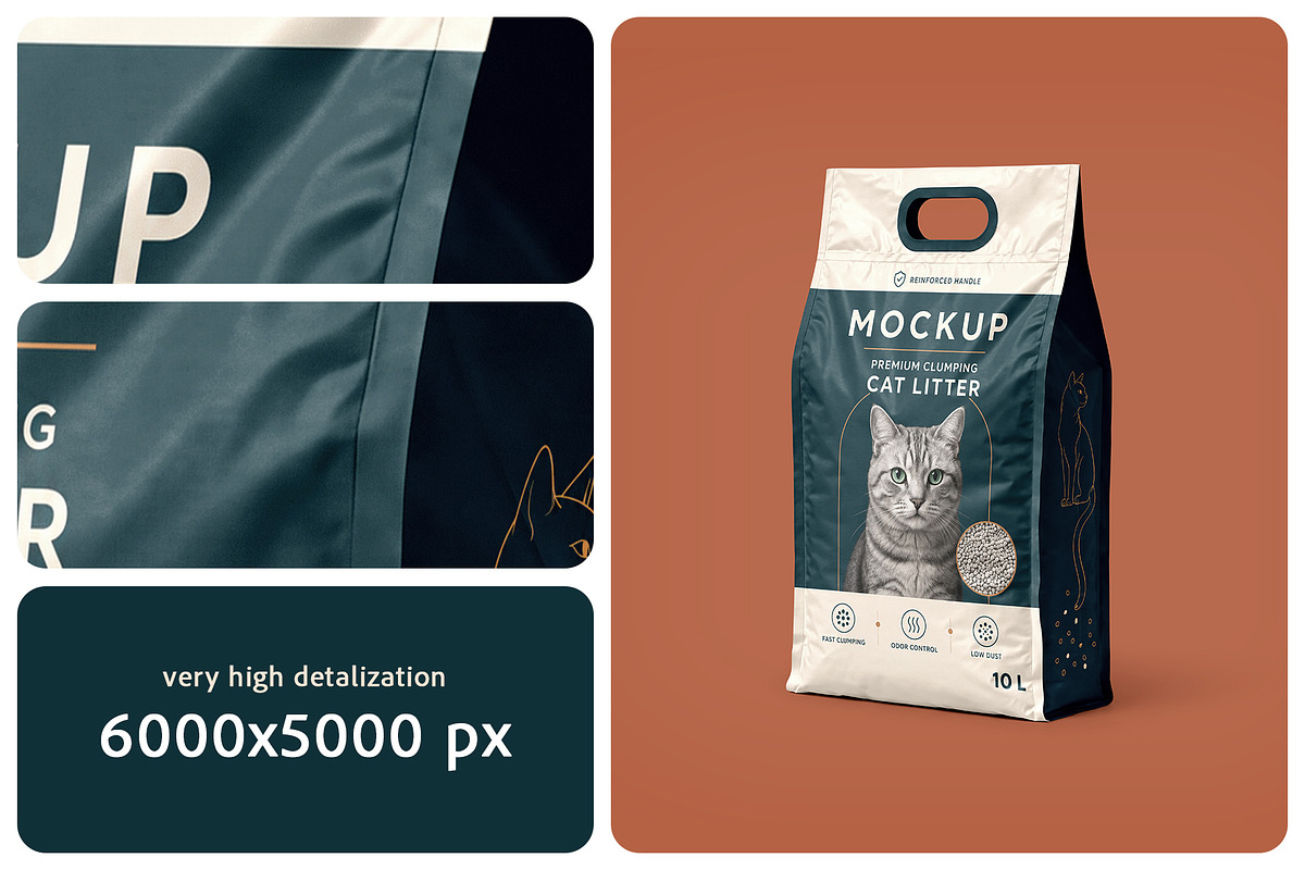 Cat Litter Packaging Mockup Set, a Packaging Mockup by Country4k (Photo 3 of 4)