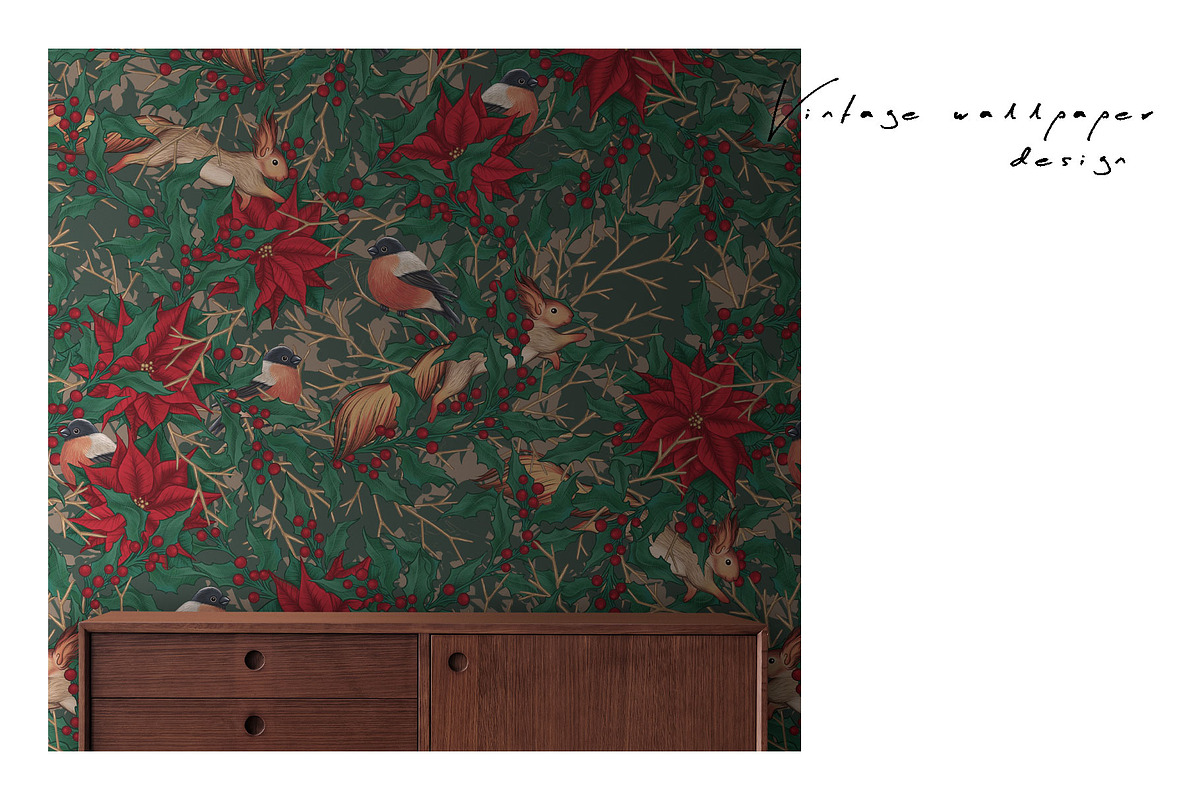 CHRISTMAS FOREST - patterns & motifs, an Animal Illustration by Liiafis (Photo 14 of 15)