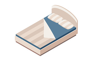 Isometric interior furniture, icon, an Object Illustration by the8monkey