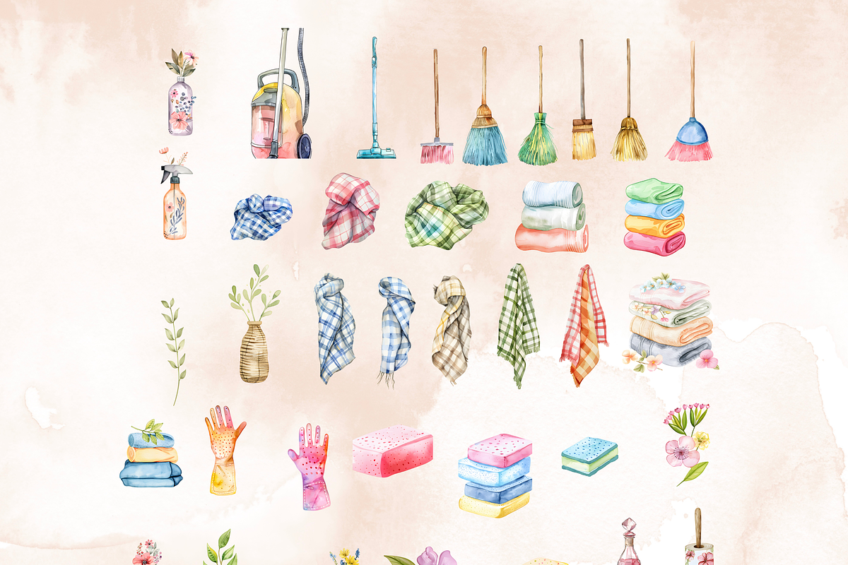 Cleaning business clipart, a Work Illustration by Anca Digital Vibe (Photo 4 of 6)