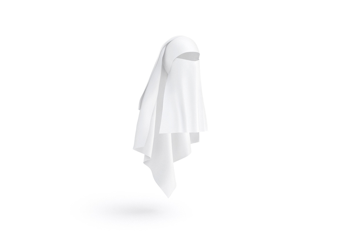 Muslim Woman White Niqab 3d Model, an Object 3D Model by rebrandy (Photo 4 of 9)