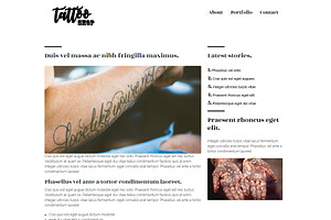 Tattoo Shop - Minimal HTML5 Theme