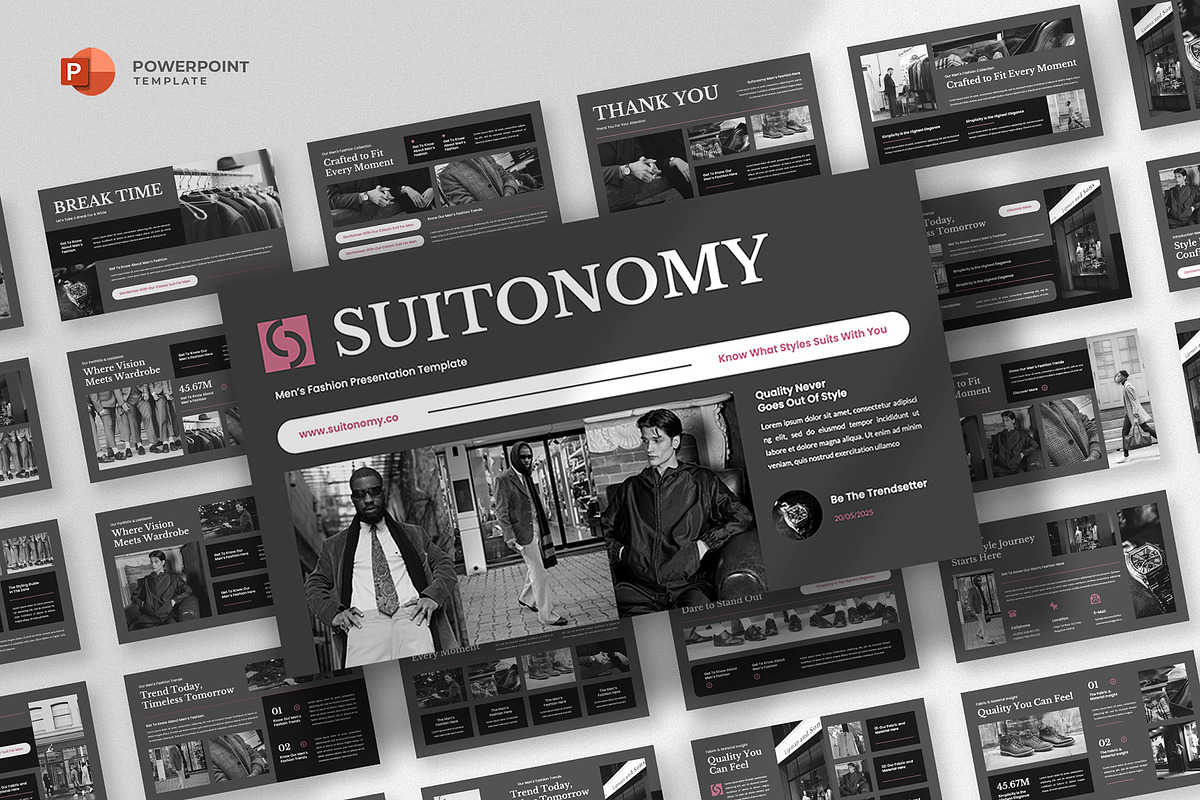 Men's Fashion Powerpoint Template, a Presentation Template by fluffstudio (Photo 1 of 4)