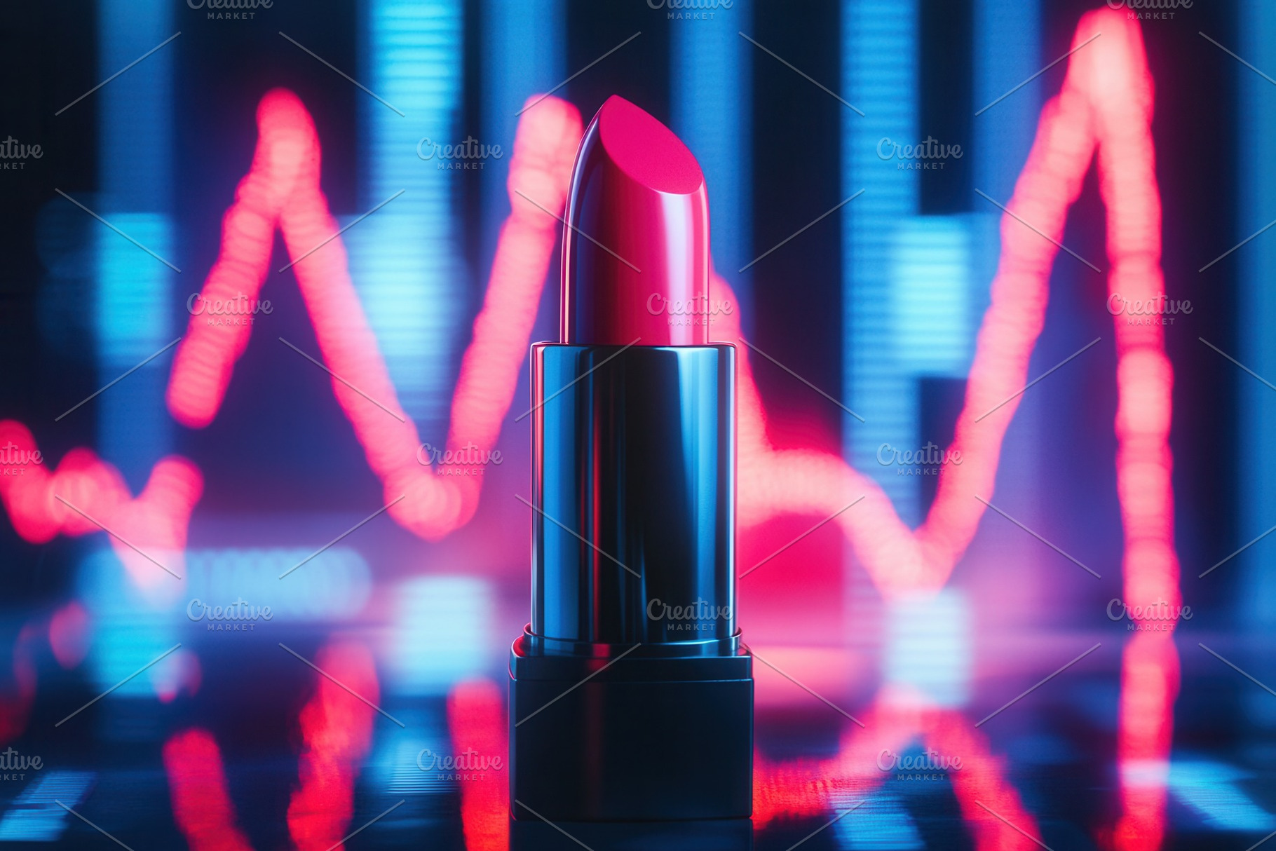 Lipstick leads rising market trend, a Photo by Pavel_design