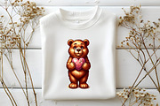 Valentines Teddy bear Clipart, an Illustration by DreamArtGraphic (Thumbnail 3 of 6)