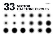 33 Halftone Circles Vector, a Shape Add-On by RDShop (Thumbnail 1 of 2)