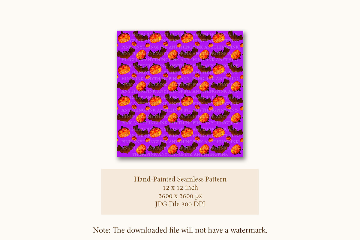 Pumpkin Bat Seamless Pattern, a Pattern Graphic by tchastudio (Photo 2 of 7)