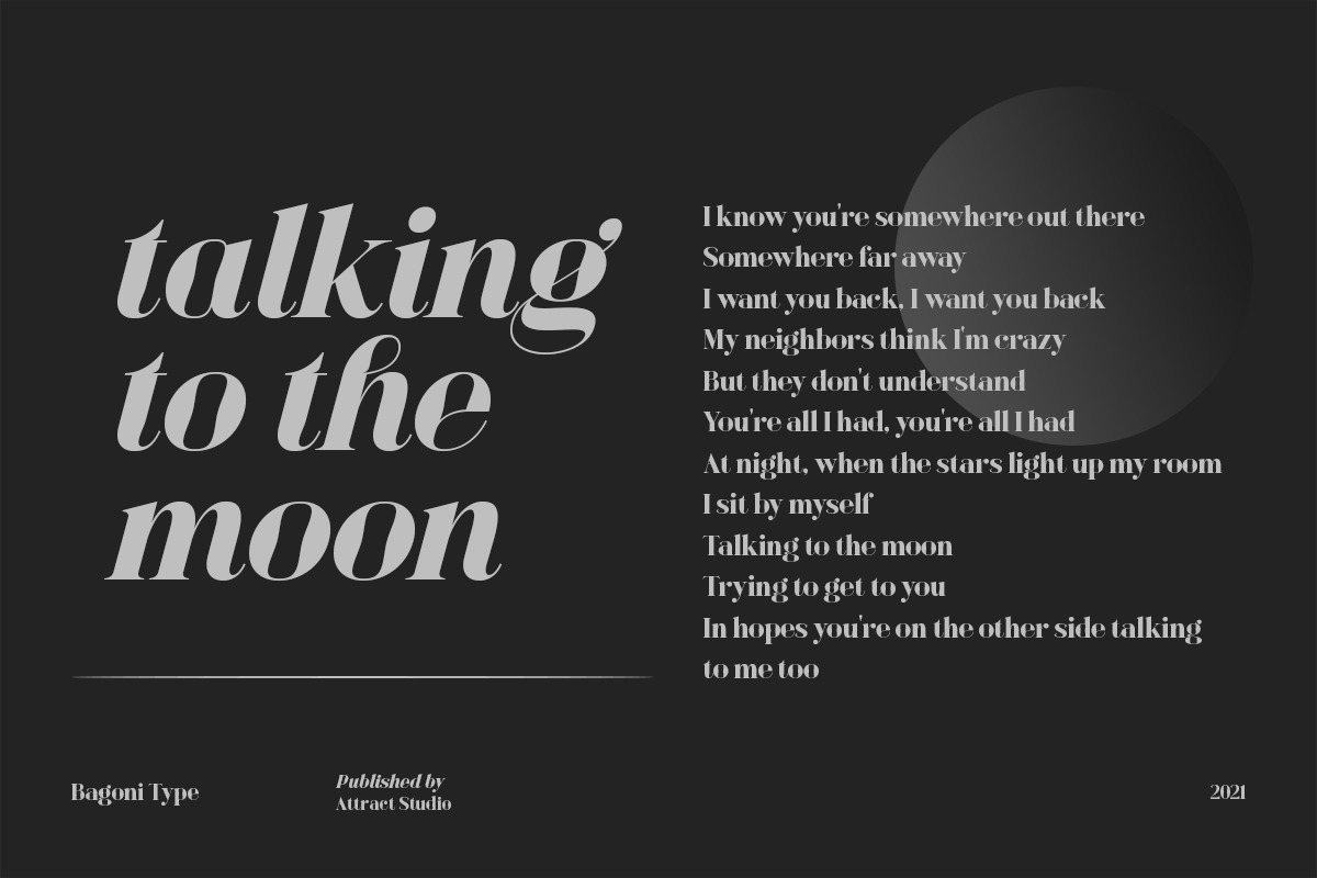 Bagoni Type, a Serif Font by Attract Studio (Photo 8 of 19)