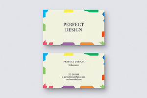 Colored Spots Business Card Template